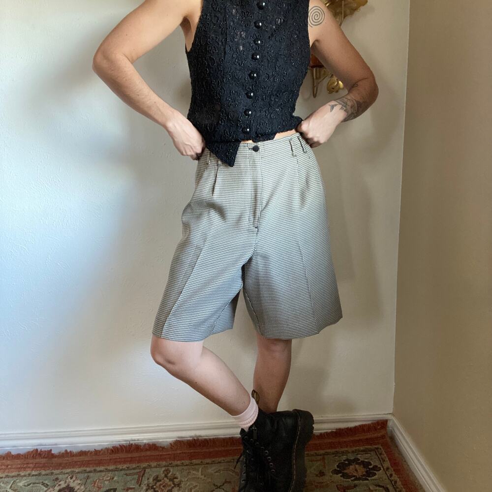vintage houndstooth shorts